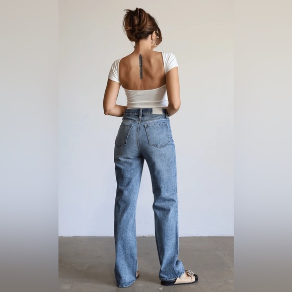 Pistola Cassie Super High Rise Straight Jeans in Play Day - Distressed 25 - Picture 5 of 16